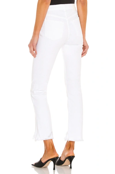 Shop Jonathan Simkhai Standard River High Rise Straight Jean In Distressed White