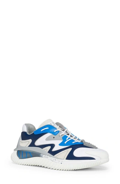 Shop Valentino Wade Runner Low Top Sneaker In White/ Blue