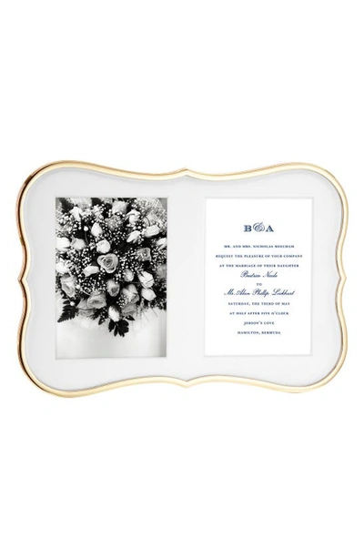 Shop Kate Spade 'crown Point' Invitation Bridal Picture Frame In Gold