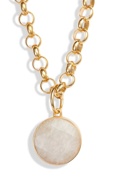 Shop Dean Davidson Signature Collar Necklace In Moonstone/ Gold