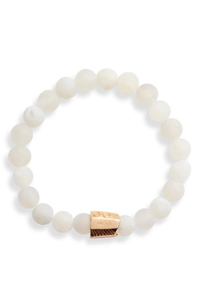 Shop Akola Druzy Stretch Bracelet In White