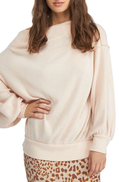 Shop Free People Main Squeeze Hacci Sweater In Peach