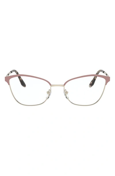 Shop Prada 54mm Cat Eye Optical Glasses In Matte Pink