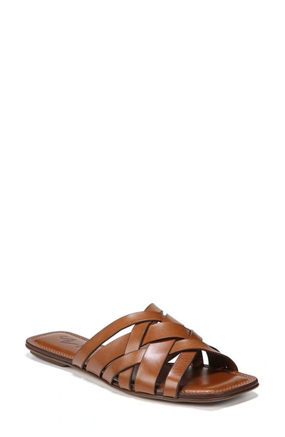 Shop 27 Edit Zoie Slide Sandal In Tan Leather