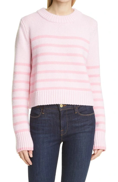 Shop La Ligne Mini Maren Wool & Cashmere Sweater In Frosting / Bubble Gum