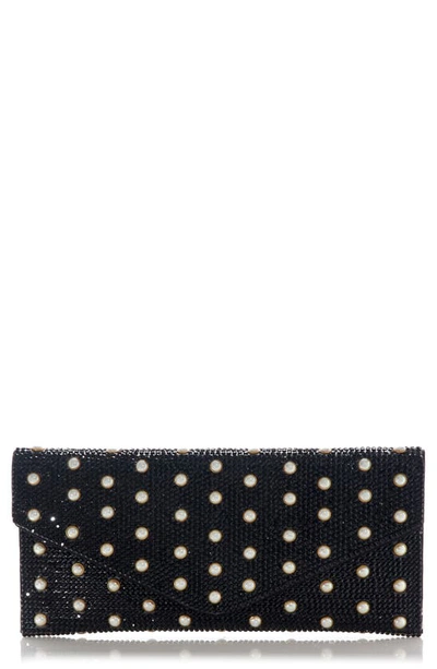 Shop Judith Leiber Beaded Envelope Clutch In Champagne Jet Mix