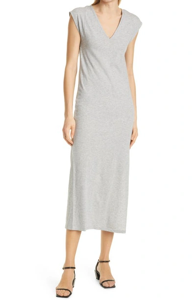 Shop Frame Le Muscle Organic Pima Cotton T-shirt Dress In Gris Heather