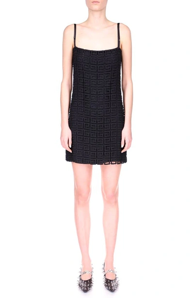 Shop Givenchy 4g Logo Guipure Lace Dress In Black