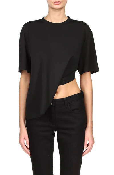 Shop Givenchy Side Folded Blouse In Black