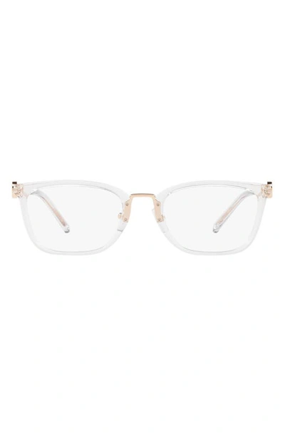 Shop Michael Kors 52mm Square Optical Glasses In Crystal