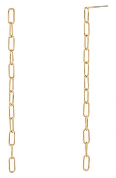 Shop Brook & York Colette Mini Chain Linear Earrings In Gold