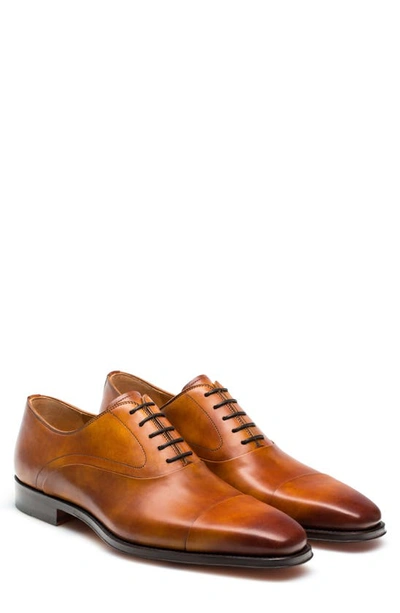 Shop Magnanni Saffron Cap Toe Oxford In Cuero Leather