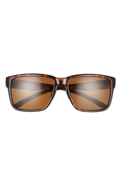 Shop Smith Emerge 60mm Chromapop™ Polarized Rectangular Sunglasses In Tortoise/ Polarized Brown