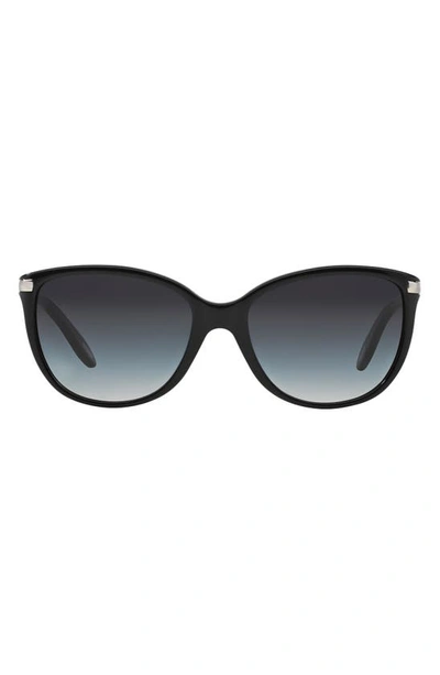 Shop Ralph Lauren 57mm Cat Eye Sunglasses In Black