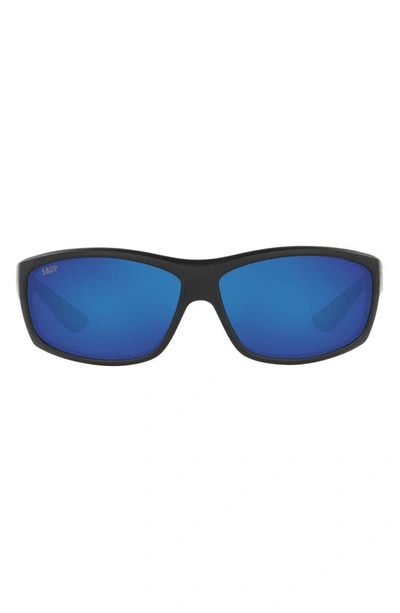 Shop Costa Del Mar 65mm Polarized Sunglasses In Black Blue