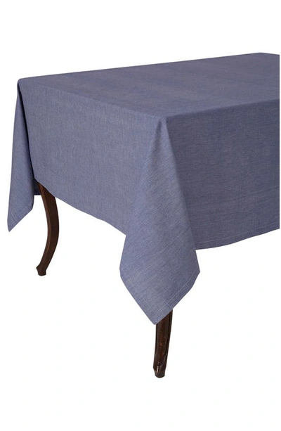 Shop Kaf Home Chambray Tablecloth In Navy