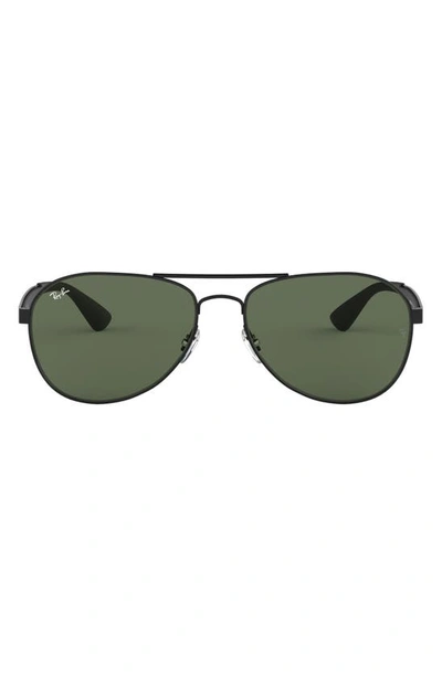 Shop Ray Ban Unisex 58mm Aviator Sunglasses In Matte Black