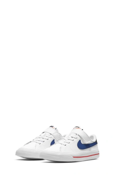 Shop Nike Court Legacy Sneaker In White/ Royal Blue/ Red