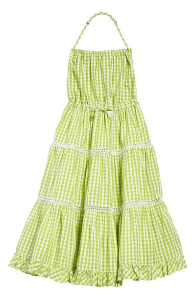 Shop Scotch R'belle Kids' Gingham Halter Sundress In Green