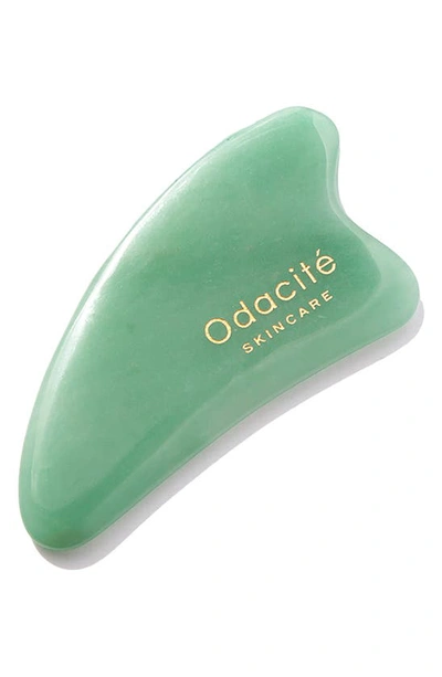 Shop Odacite Crystal Contour Gua Sha Beauty Tool In Green Aventurine