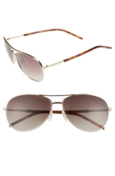 Shop Marc Jacobs 59mm Aviator Sunglasses In Gold