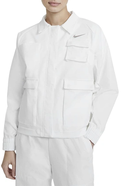 Nike Sportswear Swoosh Women's Woven Jacket In White | ModeSens