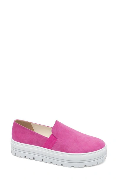 Shop Lisa Vicky Gift Platform Slip-on Sneaker In Raspberry Suede