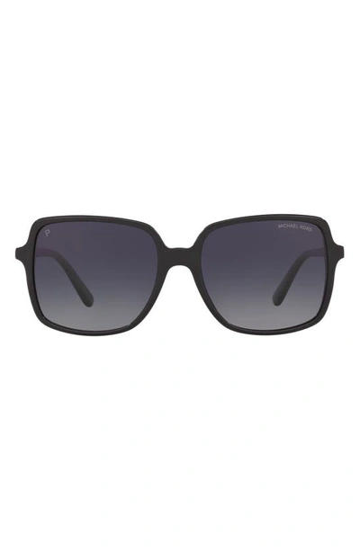 Shop Michael Kors 56mm Polarized Gradient Square Sunglasses In Black