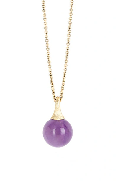 Shop Marco Bicego Africa Boule 18k Yellow Gold Amethyst Pendant Necklace