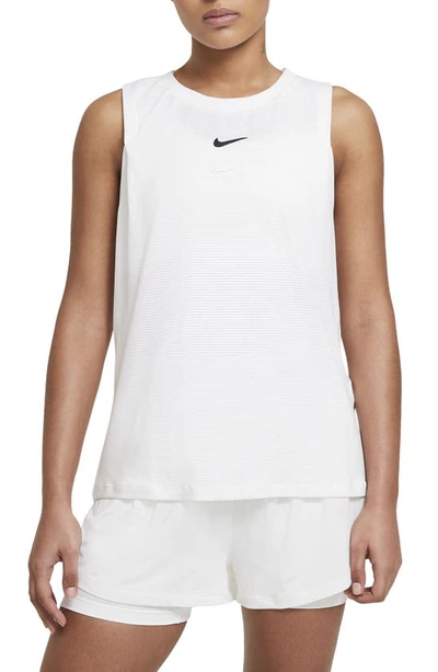 Shop Nike Court Advantage Tennis Tank In White/ White/ Black