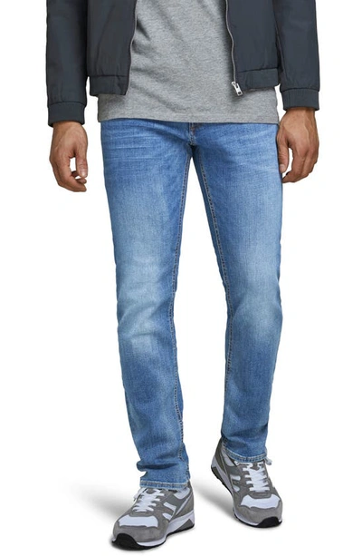 Shop Jack & Jones Tim Original Am 781 50sps Slim Straight Leg Jeans In Blue Denim