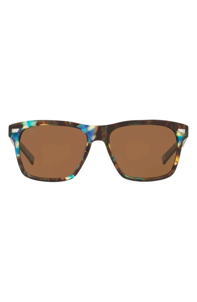Shop Costa Del Mar 58mm Square Sunglasses In Light Blue