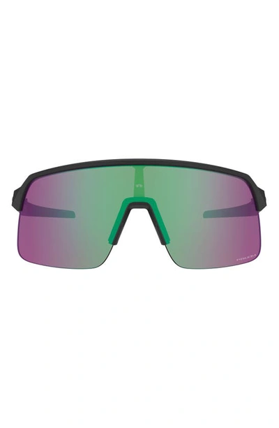 Shop Oakley Sutro Lite 139mm Prizm™ Wrap Shield Sunglasses In Black