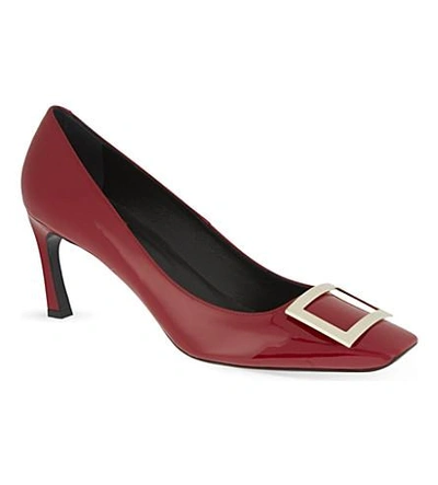 Shop Roger Vivier Belle Vivier Patent Leather Courts In Red