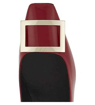 Shop Roger Vivier Belle Vivier Patent Leather Courts In Red