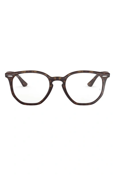 Shop Ray Ban Unisex 52mm Round Optical Glasses In Havana