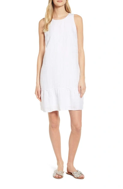 Shop Tommy Bahama Porte Fino Sleeveless Linen Blend Shift Dress In White