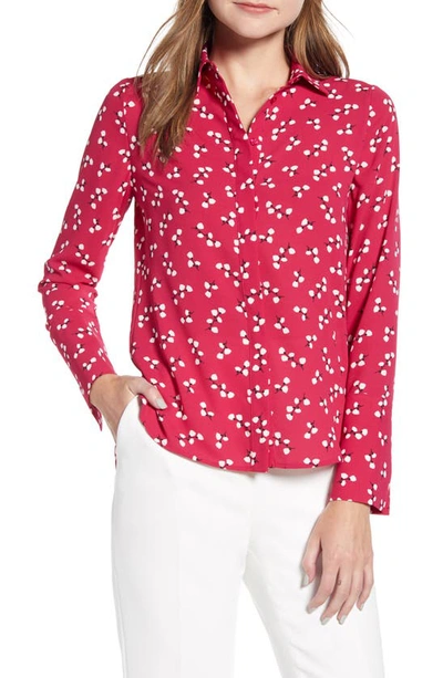 Shop Anne Klein Albertine Floral Print Blouse In Giselle/ Anne White Combo