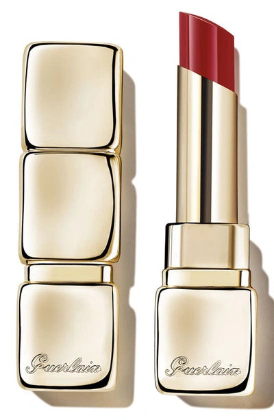 Shop Guerlain Kisskiss Shine Bloom Lipstick In Daisy Red