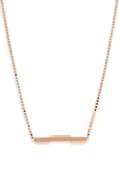 Shop Gucci Link To Love 18k Rose Gold Necklace