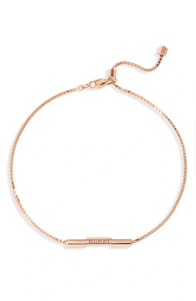 Shop Gucci Link To Love 18k Rose Gold Bracelet