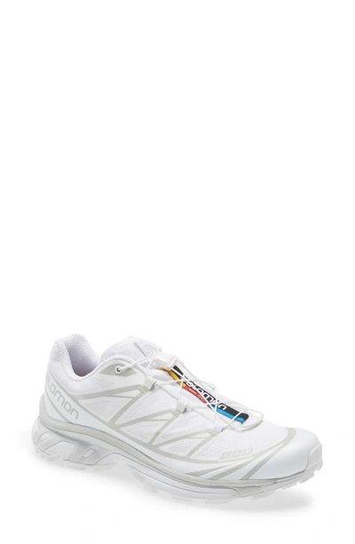 Shop Salomon Gender Inclusive Xt-6 Sneaker In White/ White/ Lunar Rock