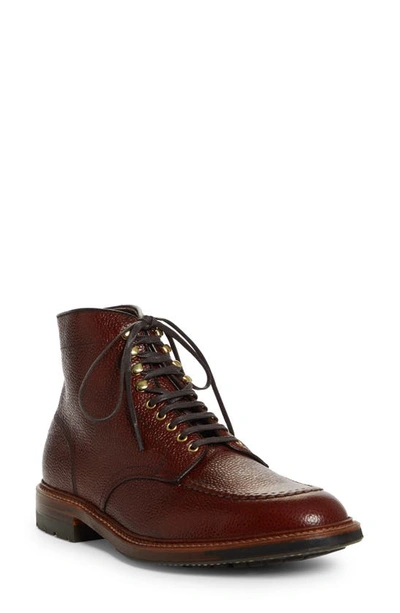 Shop Alden Shoe Company Moc Toe Blucher Boot In Brown Scotch Grain