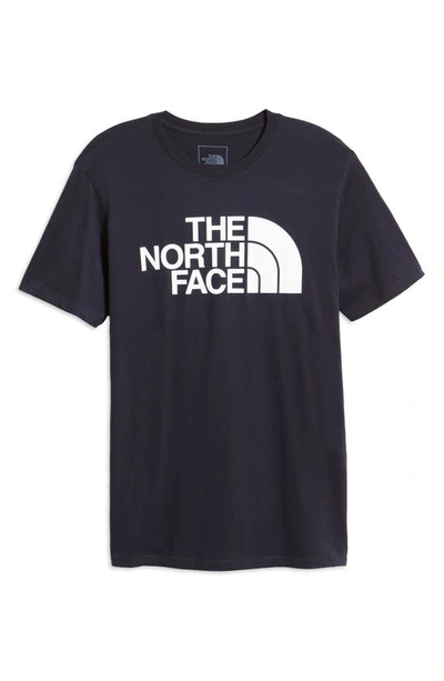 Shop The North Face Half Dome Logo Graphic Tee In Aviator Navy