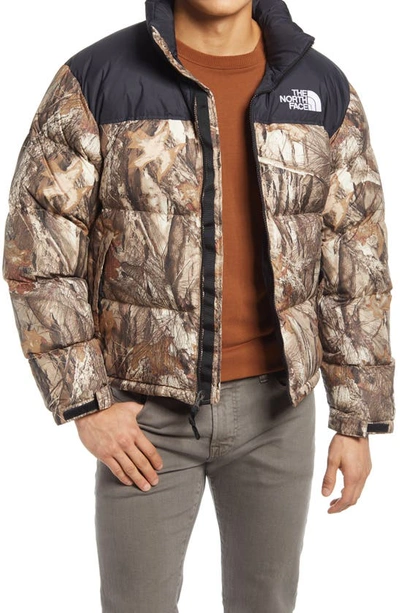Shop The North Face Nuptse® 1996 Packable Quilted Down Jacket In Kelp Tan Forest Floor Print