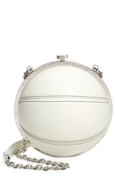 Shop Amiri Leather Basketball Bag In White