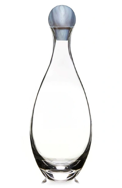 Anna New York Elevo Smoke Agate & Crystal Decanter In Smoke Agate