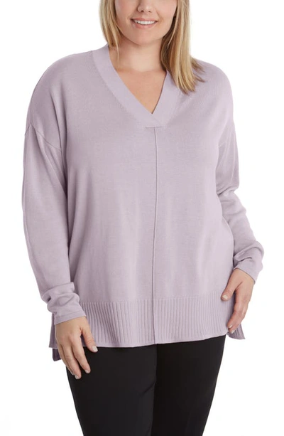 Shop Adyson Parker V-neck Tunic In Lavender Frosting