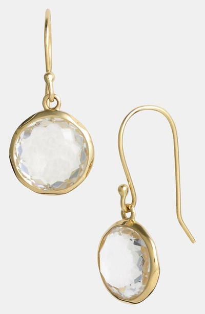 Ippolita 18k Yellow Gold Lollipop Earrings In Clear Quartz In Yellow Gold/clear Quartz