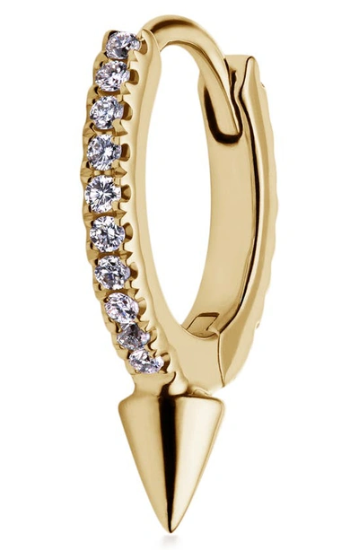Shop Maria Tash Single Spike Eternity Clicker Earring In Yellow Gold/ Diamond
